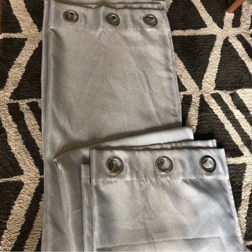 Grey curtain panel one